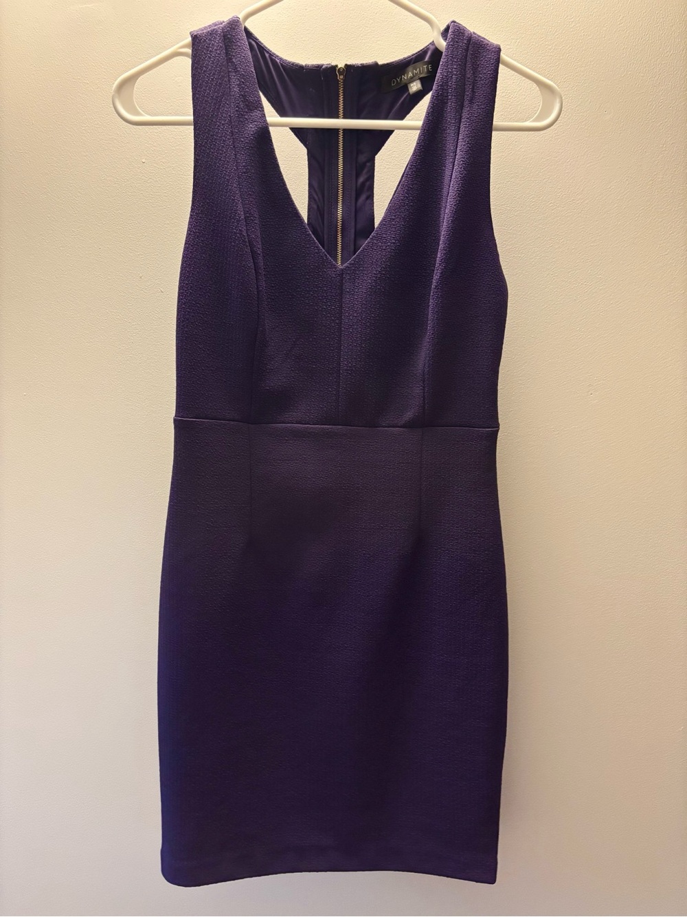 Dynamite Deep Purple V-Neck Mini Dress